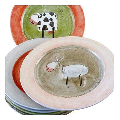 6 assiettes "c&ocirc;t&eacute; montagne"