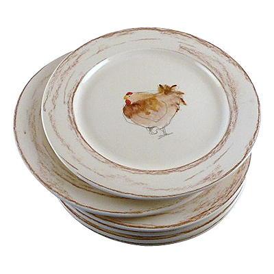 6 assiettes grand mod&egrave;le