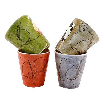 tasses &agrave; caf&eacute; "c&ocirc;t&eacute; montagne"