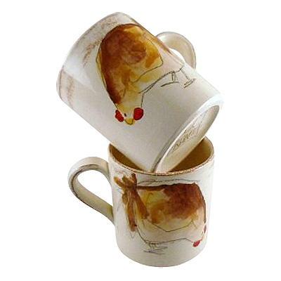 2 mugs poule