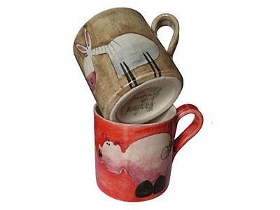Duo mugs "c&ocirc;t&eacute; montagne"