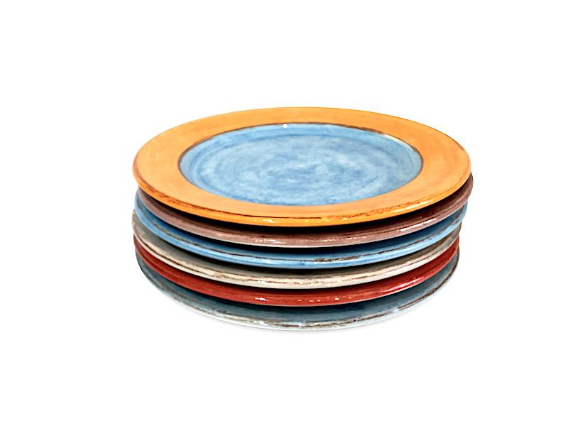 Ensemble de 6 Grandes assiettes unies