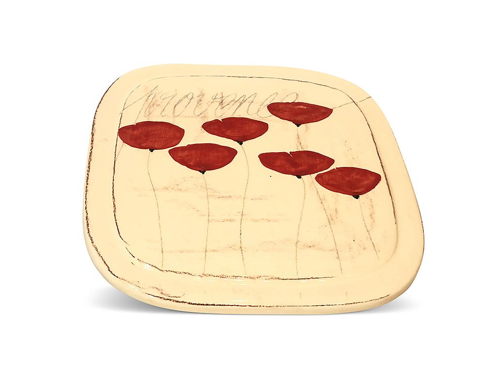 Le dessous de plat carré Coquelicot