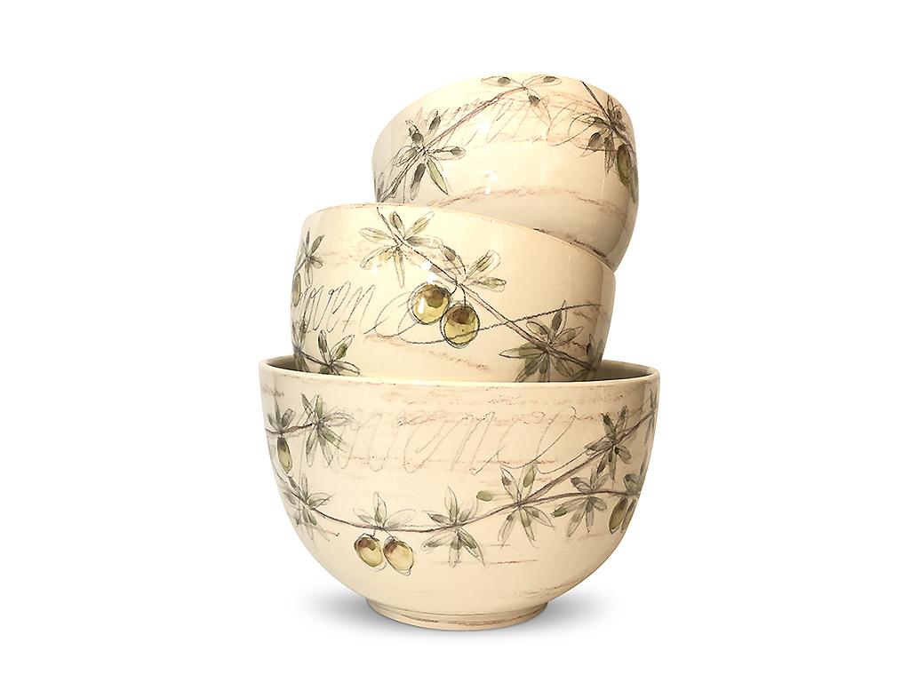 Le saladier rond Olive grand modèle 