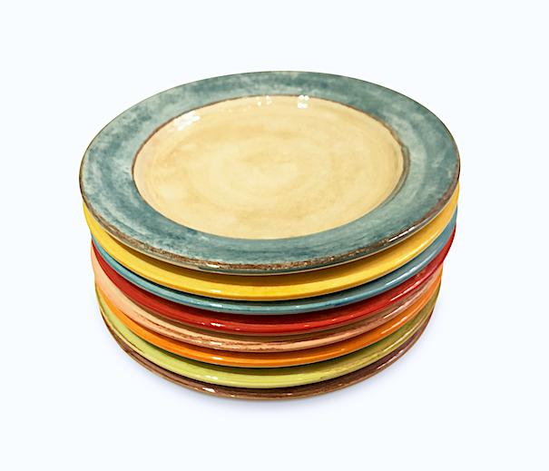 Ensemble de 8 Grandes assiettes unies