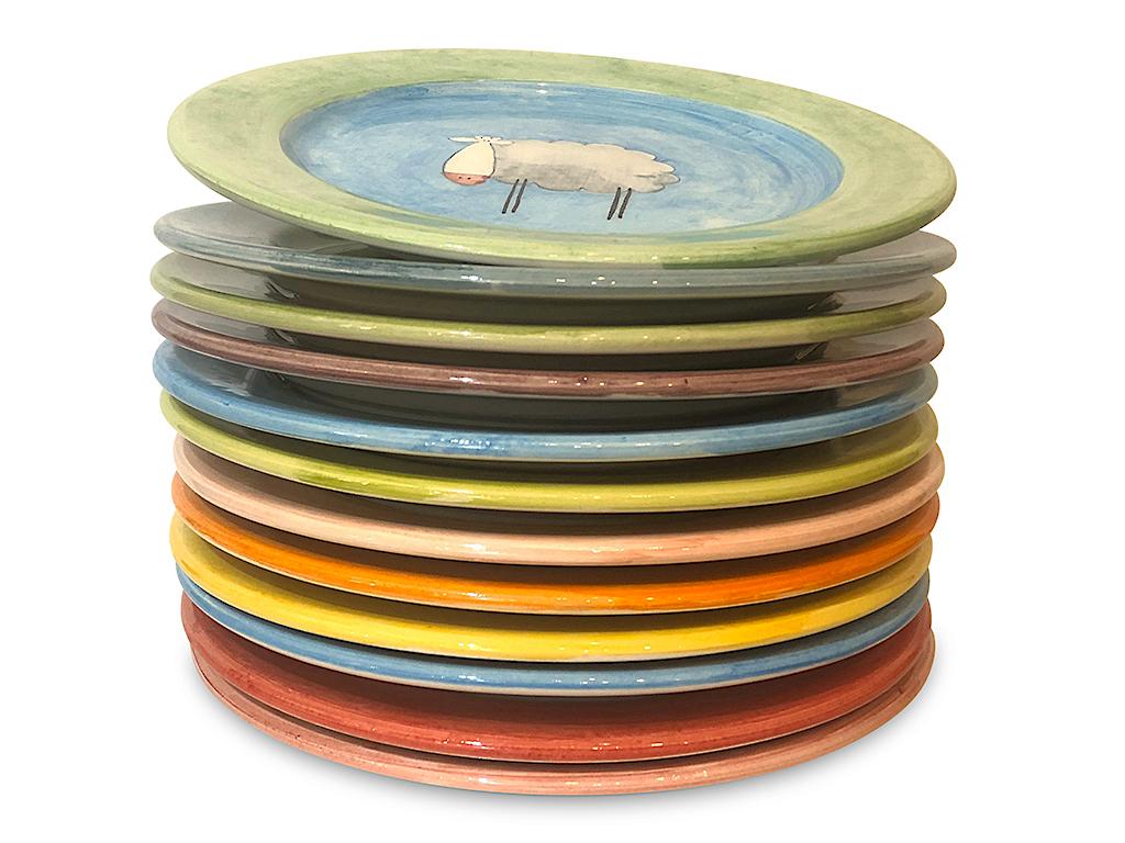 12 grandes assiettes "les bestioles"