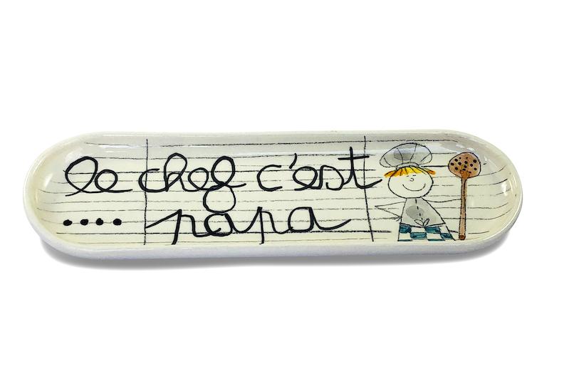 Le repose cuillère "le chef c'est papa"